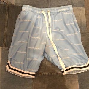 Baby blue large Boohoo Man shorts